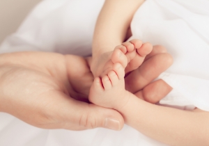 Newborn, Baby, Hände, Füße